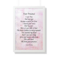 Your Presence - framed - mauve
