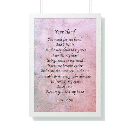Your Hand - framed - mauve - Image 26