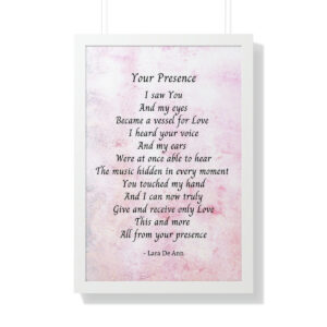 Your Presence - framed - mauve