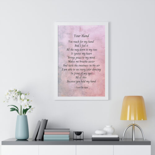 Your Hand - framed - mauve - Image 27
