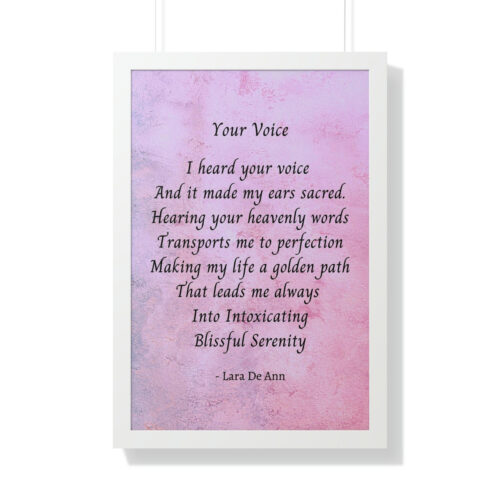 Your Voice - framed - mauve - Image 26