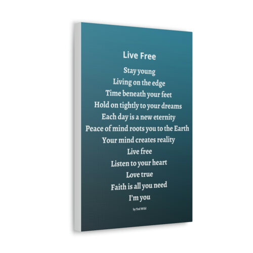 Live Free - canvas - green - Image 5