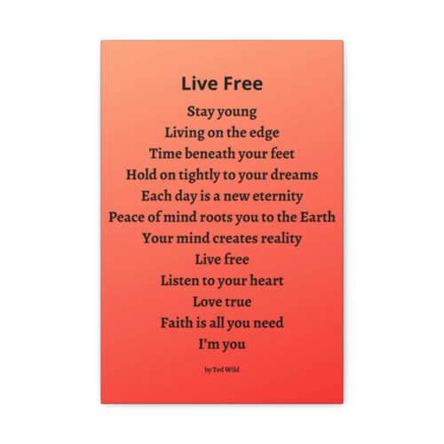 Live Free - canvas - orange - Image 3