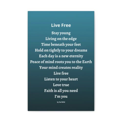 Live Free - canvas - green - Image 4