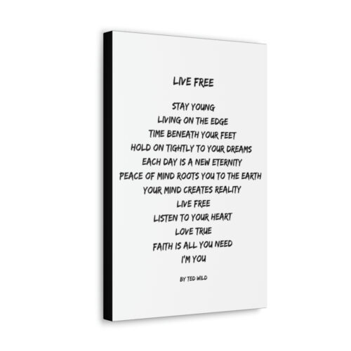 Live Free - canvas - white - Image 4