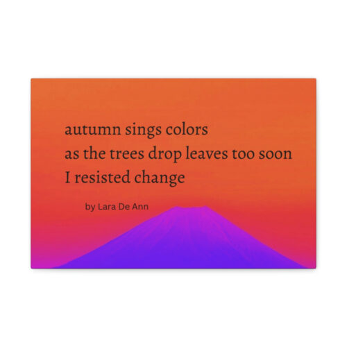 Autumn - haiku - canvas - black letters - Image 3