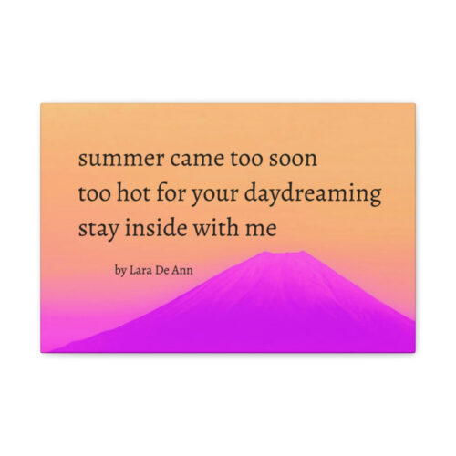 Summer - haiku - canvas - black letters - Image 4