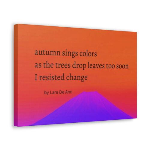 Autumn - haiku - canvas - black letters - Image 4