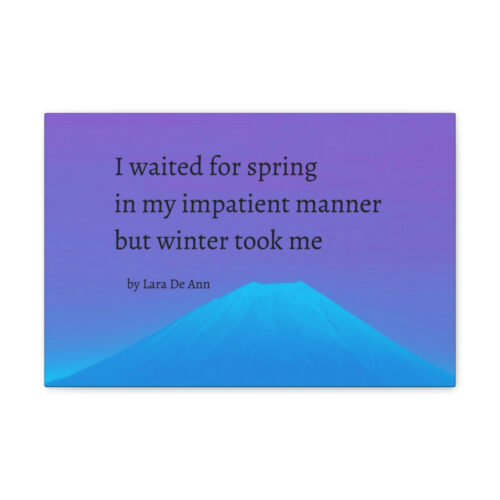 Winter - haiku - canvas - black letters - Image 4