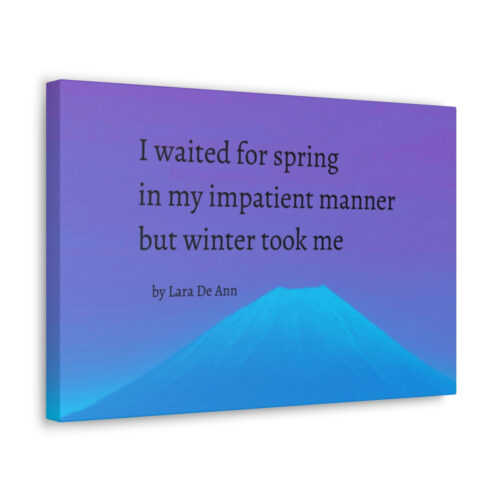 Winter - haiku - canvas - black letters - Image 5