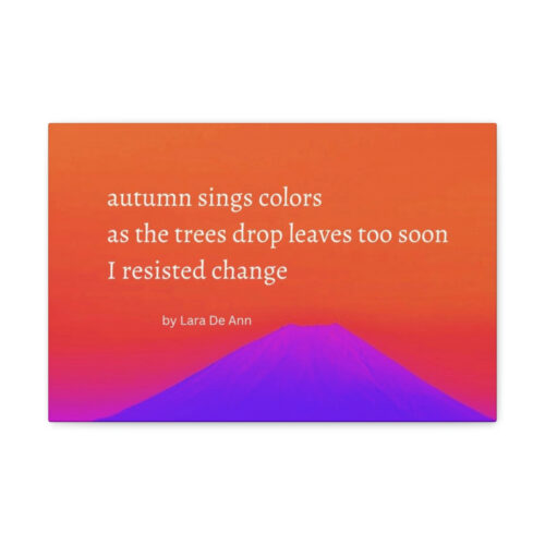 Autumn - haiku - canvas - white letters - Image 4