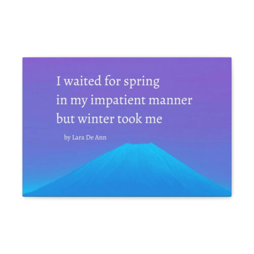 Winter - haiku - canvas - white letters - Image 4