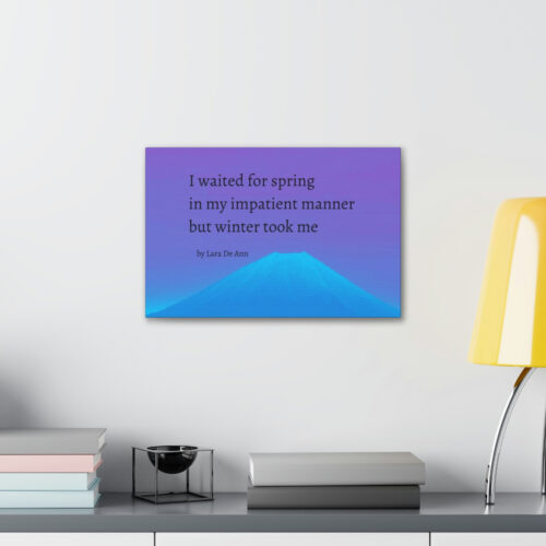 Winter - haiku - canvas - black letters - Image 6