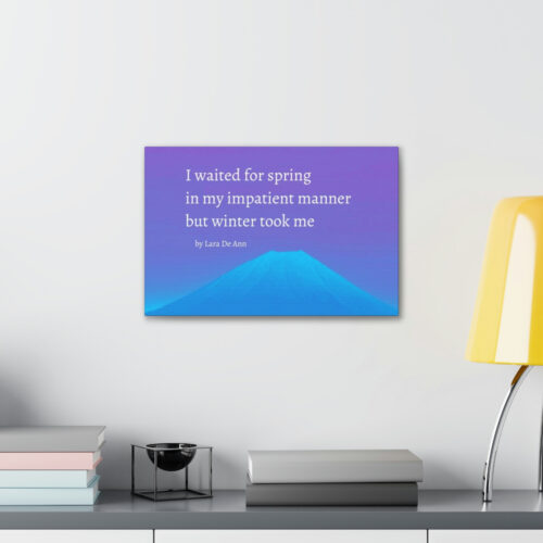 Winter - haiku - canvas - white letters - Image 6