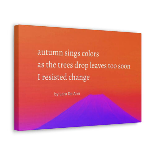 Autumn - haiku - canvas - white letters - Image 5