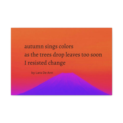 Autumn - haiku - canvas - black letters - Image 20
