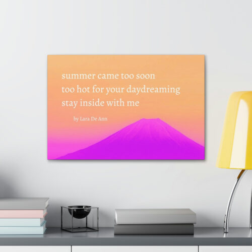 Summer - haiku - canvas - white letters - Image 29