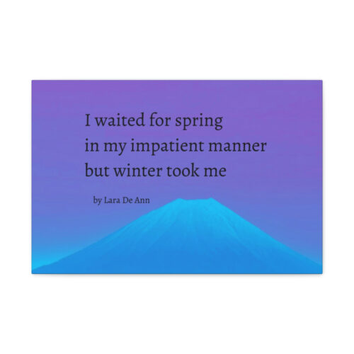 Winter - haiku - canvas - black letters - Image 25