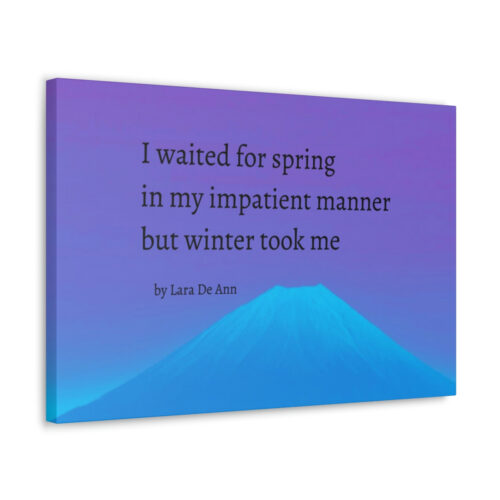 Winter - haiku - canvas - black letters - Image 26