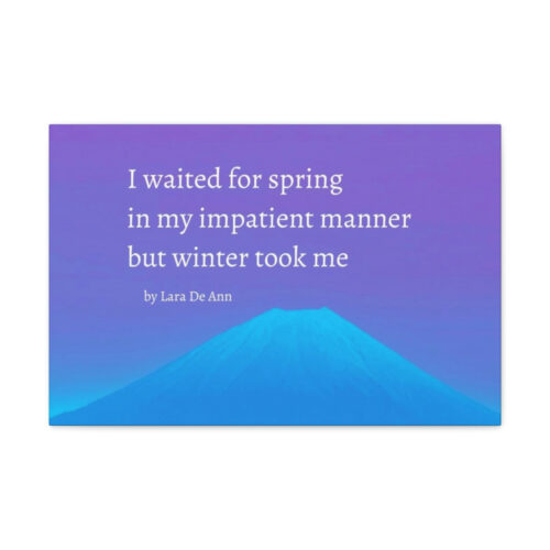 Winter - haiku - canvas - white letters - Image 24