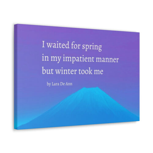 Winter - haiku - canvas - white letters - Image 25
