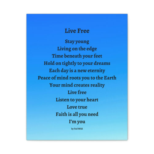 Live Free - canvas - blue gradient - Image 2