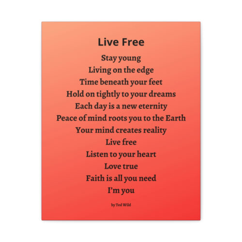 Live Free - canvas - orange - Image 5