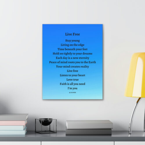Live Free - canvas - blue gradient - Image 3