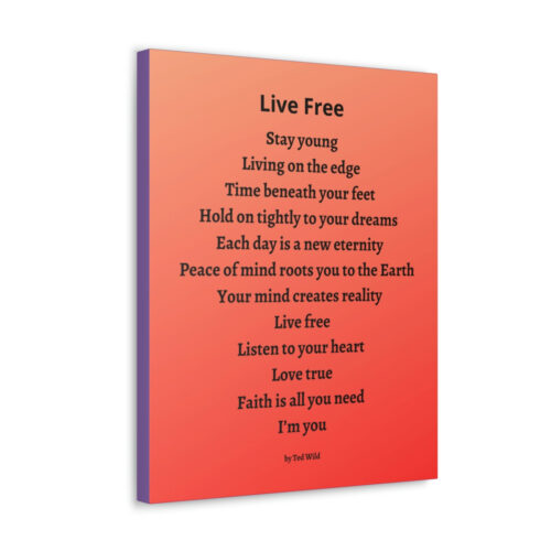Live Free - canvas - orange - Image 6
