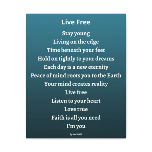 Live Free - canvas - green - Image 6