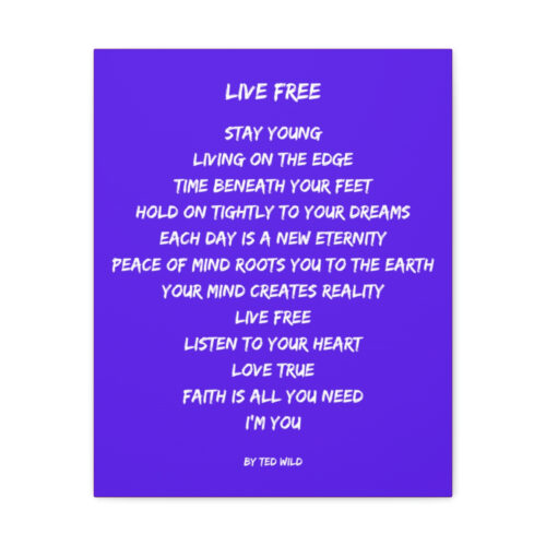 Live Free - canvas - purple - Image 3