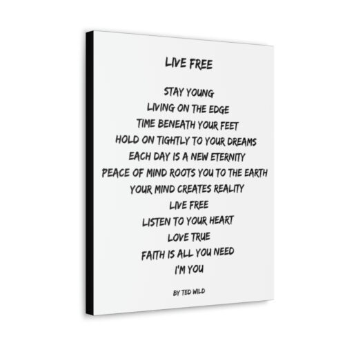 Live Free - canvas - white - Image 6