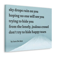 Happy Tears - canvas - snow
