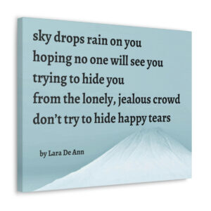 Happy Tears - canvas - snow