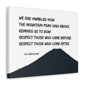 Respect - tanka - canvas - b & w