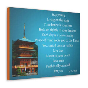 Live Free - pagoda - canvas - green