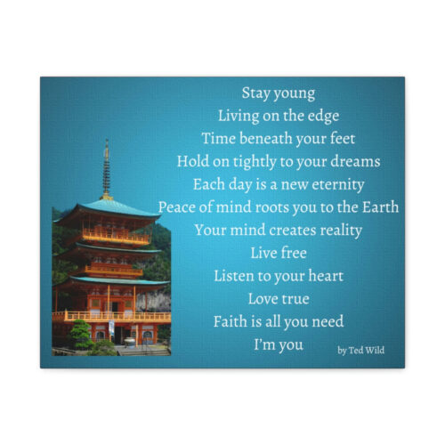 Live Free - pagoda - canvas - green - Image 2