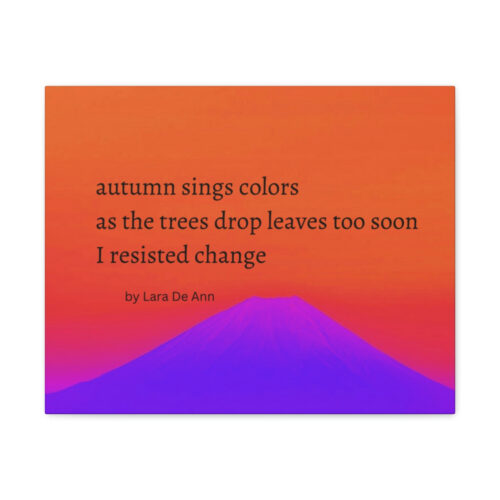 Autumn - haiku - canvas - black letters - Image 6