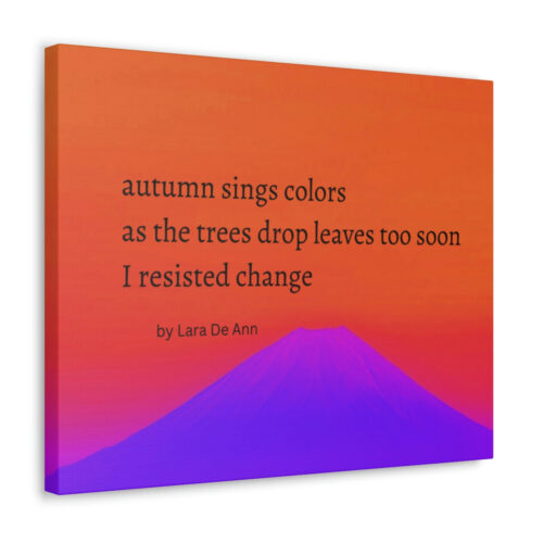Autumn - haiku - canvas - black letters - Image 7