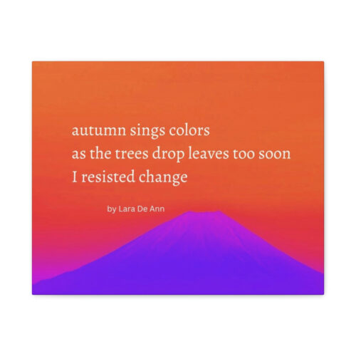 Autumn - haiku - canvas - white letters - Image 7