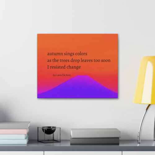 Autumn - haiku - canvas - black letters - Image 8