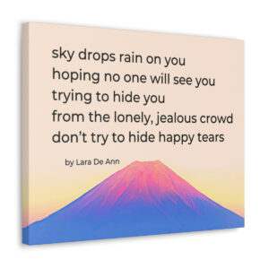 Happy Tears - canvas - natural