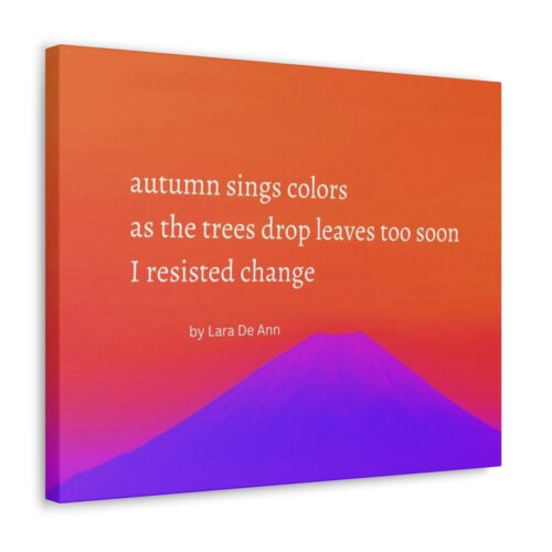 Autumn - haiku - canvas - white letters - Image 8