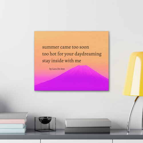 Summer - haiku - canvas - black letters - Image 9