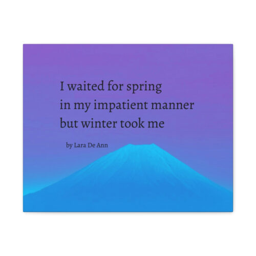 Winter - haiku - canvas - black letters - Image 7