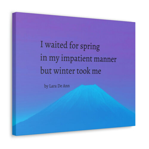 Winter - haiku - canvas - black letters - Image 8