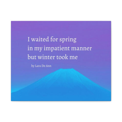 Winter - haiku - canvas - white letters - Image 7