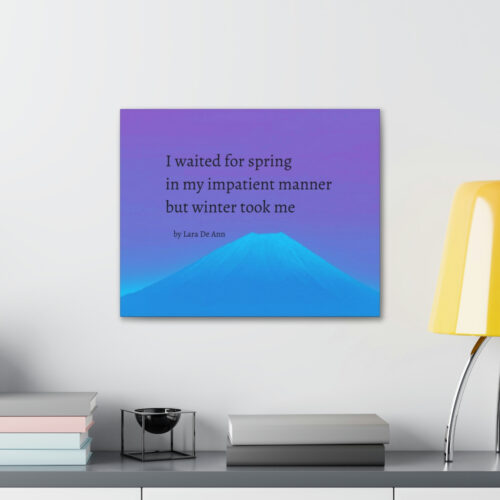 Winter - haiku - canvas - black letters - Image 9