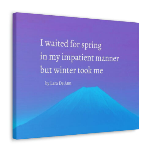 Winter - haiku - canvas - white letters - Image 8