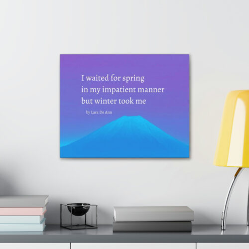 Winter - haiku - canvas - white letters - Image 9